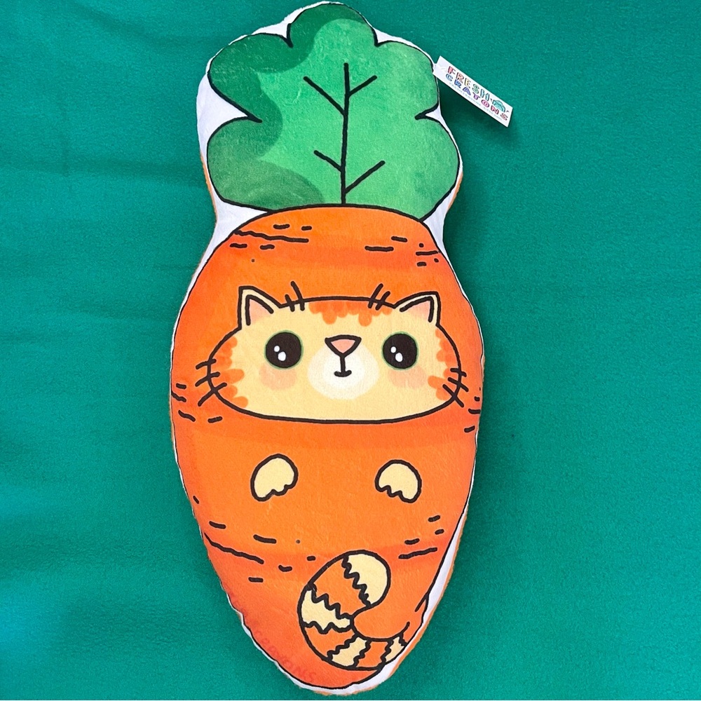 Carrot cat handmade plushy